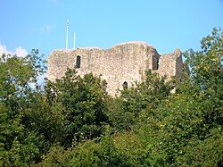 Dundonald Castle from the Old Bank woods.JPG