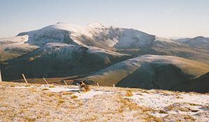 Snowdon and its acolytes from the slopes of Moel Eilio - geograph.org.uk - 1730676.jpg